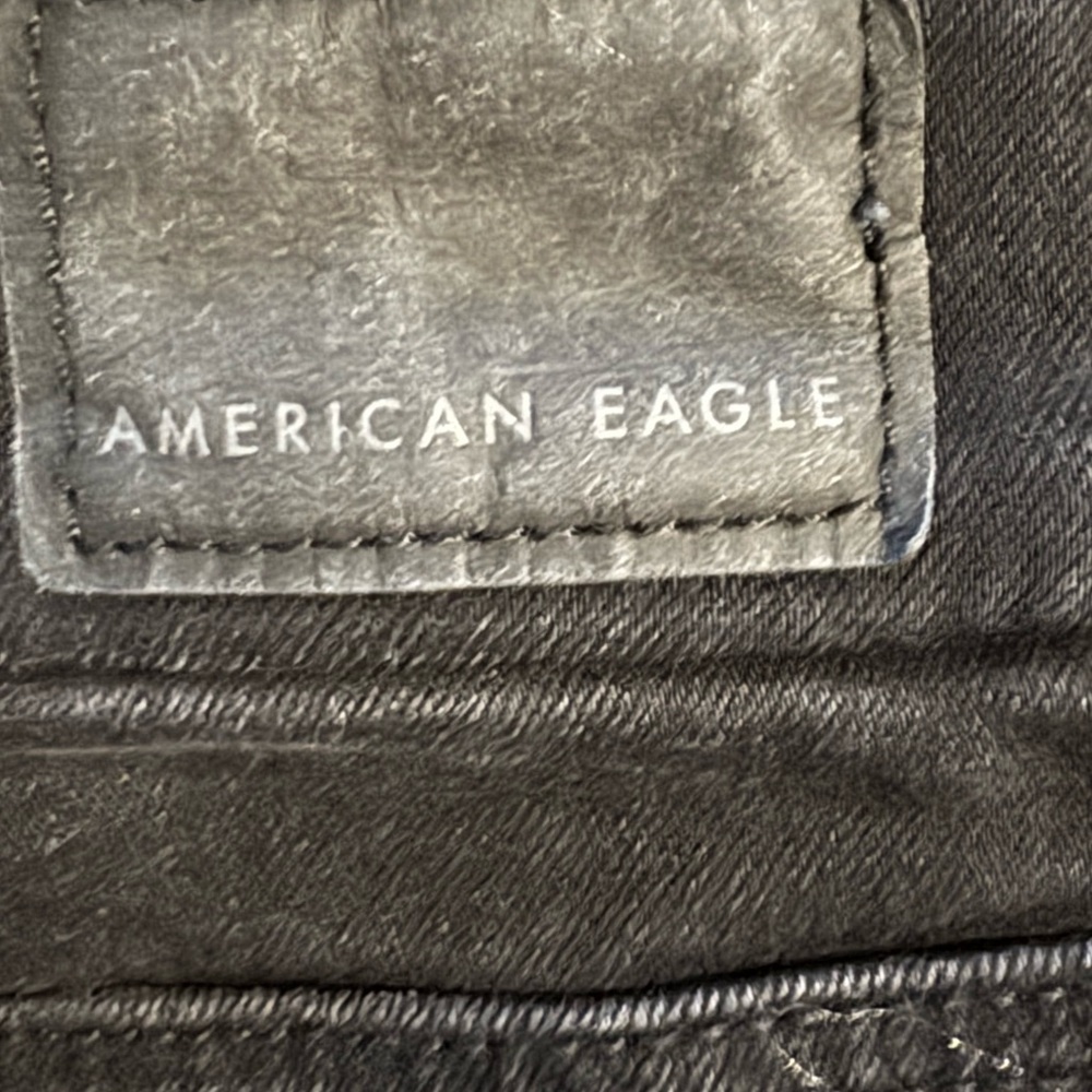 American Eagle Black Denim Skirt.  Size 10 - Picture 3 of 7